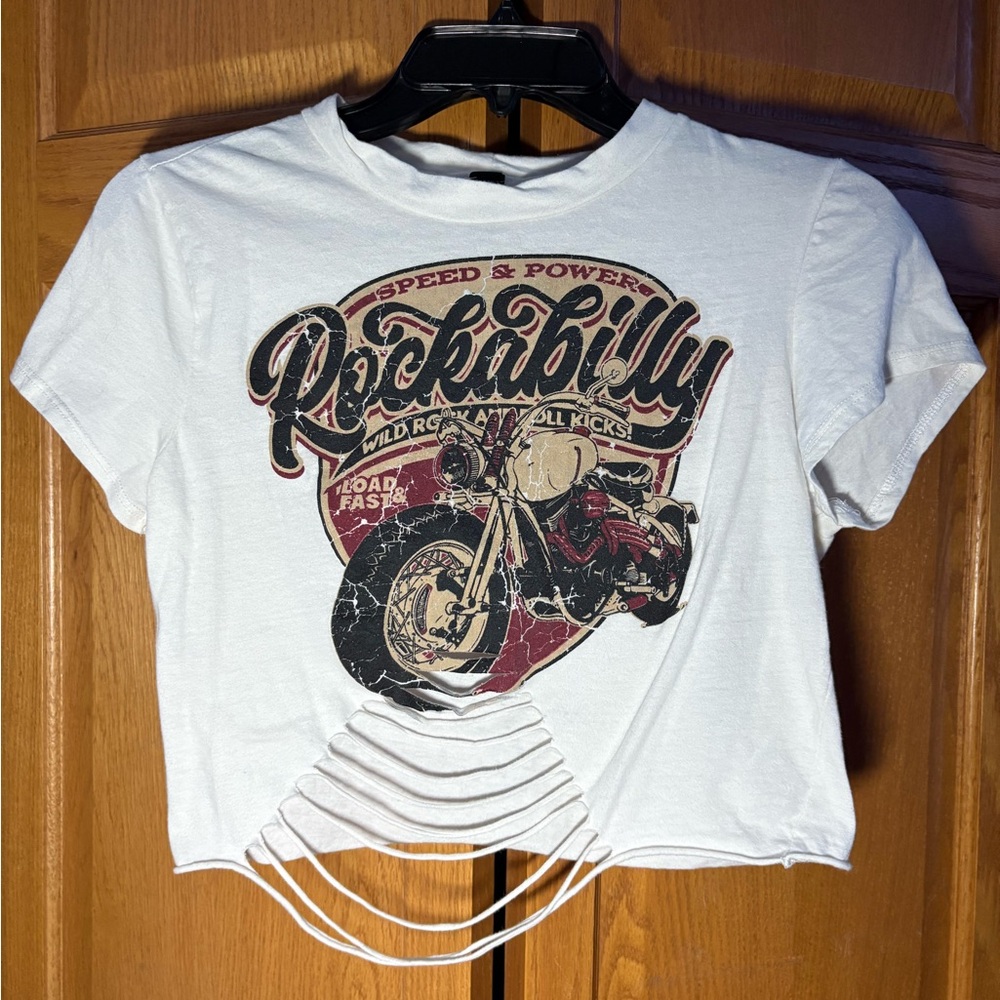 Windsor White Graphic Crop Top